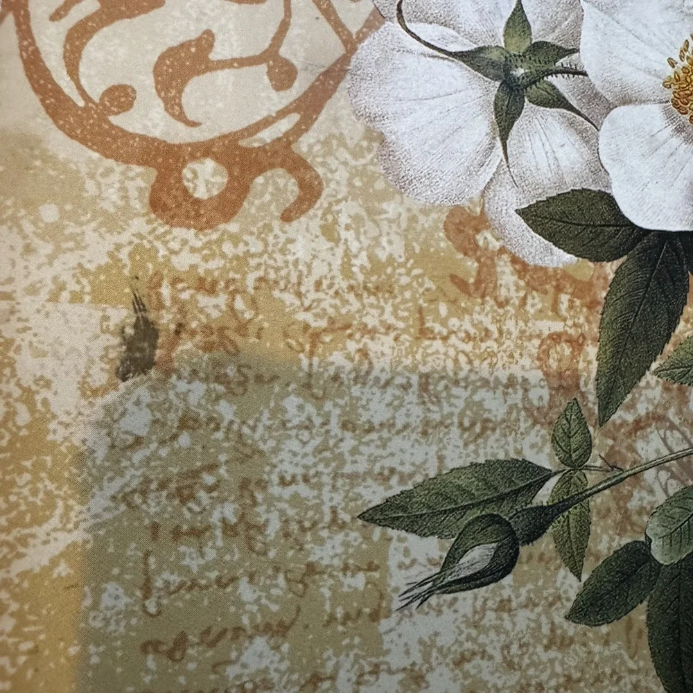 Vintage Roses‎ Placemats Set of 4 Cork Backing Hard Butterfly Floral Victorian